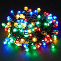 Robert Dyas Christmas 20 Battery-Operated Multi-Coloured Static LED Berry Indoor Lights