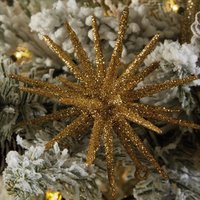 Robert Dyas Christmas Glitter Sputnik Tree Decorations - Set Of 3, Gold