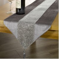 Le Chateau Textiles Eclat Christmas Table Runner - Silver