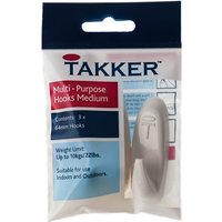 Takker Multi-Purpose Hooks - Medium, Pack Of 3
