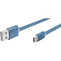 Mayhem Reversible Micro USB Cable - Blue