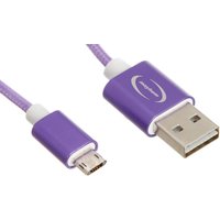 Mayhem Reversible Micro USB Cable - Purple