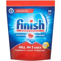 Finish Powerball All-in-One Lemon Dishwasher Tablets - 20 Pack