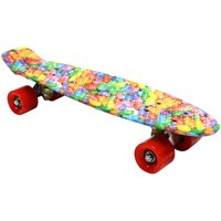 Charles Bentley 22" Retro Cruiser Mini Plastic Skateboard Multicolour