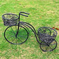 Charles Bentley Iron Decorative Penny Farthing Tricycle Planter Ornament - Antique Black