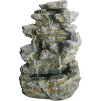 Charles Bentley Garden Stone Effect Water Feature With White Led Lights