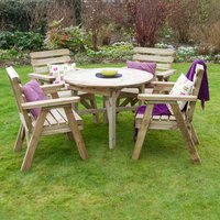 Zest4Leisure Wooden Abbey Round Table And 4 Chair Set