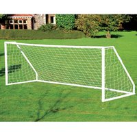 Charles Bentley 12ft X 6ft Plastic Portable Football Goal Inc Net - White