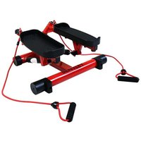 Charles Bentley Sport Hydraulic Twist Stepper With Training Ropes Mini Steps - Red
