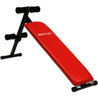 Charles Bentley Fitness Home Gym Adjustable Abdominal Exercise Crunch Sit Up Bench - Red