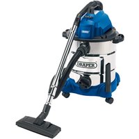 Draper 30l 1400w Wet And Dry Vacuum Cleaner With Integrated 230v Power Socket