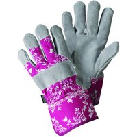 Briers Birds & Branches Reinforced Rigger Gardening Gloves - Pink