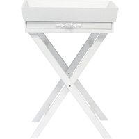 Charles Bentley Belgravia Floral Butlers Tea Tray Table - White