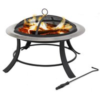 Tepro Silver City Fire Pit With Spark Guard