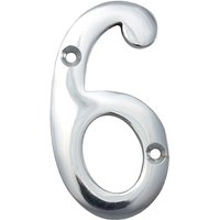 Select Hardware Chrome House Number 6