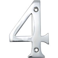 Select Hardware Chrome House Number 4