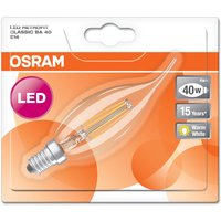 Osram LED Filament 40W Candle SES Light Bulb With Bent Tip