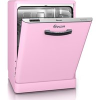 Swan Retro Under-Counter Dishwasher - Pink