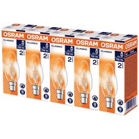 Osram Candle 46W BC Halogen Lightbulb - Five-Pack