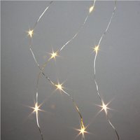 Think Gadgets 40 Battery-Operated Warm White Galaxy String Lights - Silver