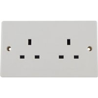 Status 13A 2 Gang Unswitched Wall Socket