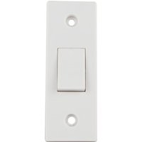 Status 1-Gang 1-Way Architrave Light Switch - White