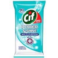 Cif Power & Shine Multi-Purpose Wipes - 90 Pack
