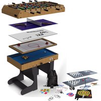 Riley 21-in-1 4 Inch Multi Game Table With Folding Legs