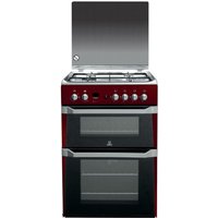 Indesit ID60G2R Gas Cooker - Red