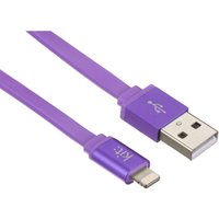 Kit High Speed Flat Lightning Charging Cable - Purple