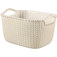 Curver Medium Knit Rectangular Basket - Oasis White