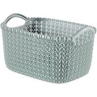 Curver Small Knit Rectangular Basket - Misty Blue
