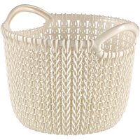 Curver Knit Round Basket - Oasis White