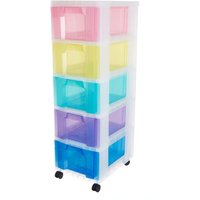 Really Useful 5x12L Rainbow Storage Drawer Tower