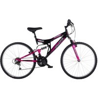 Flite Taser 18-Inch Frame Full Suspension Women's Mountain Bike - Pink And Black