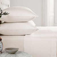 Silent Night Silentnight Brushed Cotton Double Fitted Sheet And Pillowcase Set - Cream