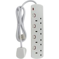 Status 4 Way 13 Amp 2m Switched Extension Socket