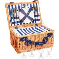 Robert Dyas 4-Person Deluxe Picnic Basket With Picnicware