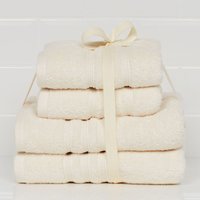 Catherine Lansfield 4 Piece Zero Twist Towel Bale - Cream