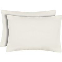 Catherine Lansfield Non-Iron Housewife Pillowcase Pair - Cream