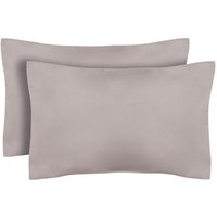 Catherine Lansfield Non-Iron Housewife Pillowcase Pair - Grey