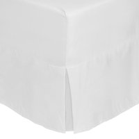 Catherine Lansfield White Non-Iron Plain Dye Pleated Fitted Valance Sheet - King