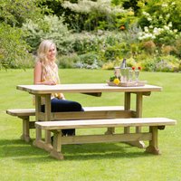 Zest4Leisure Madison Table And Bench Garden Set