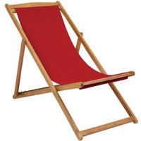 Charles Bentley Foldable Deck Chair - Red