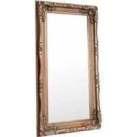 Gallery Carved Louis Leaner Mirror - Gold