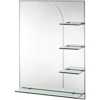 Croydex Bampton Rectangular Mirror With Shelves
