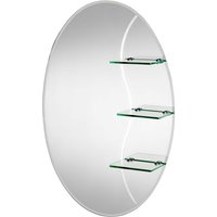 Croydex Coniston Oval Mirror With Shelves