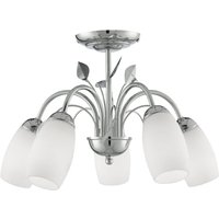 Searchlight Lighting Collection Jade 5-Light Semi-Flush Ceiling Light - Chrome