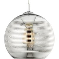Searchlight Lighting Collection Erin Glass Pendant Ceiling Light - Chrome