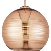Searchlight Lighting Collection Erin Glass Pendant Ceiling Light - Copper